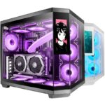 Caixa Gaming Semitorre Mars Gaming MC-3TCORELCD Preta