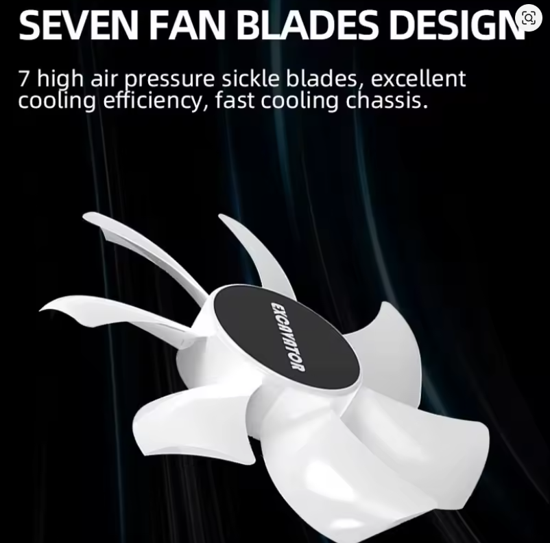 TEUCER P1 PC Fan Big 4in 120mm 12V RGB 3