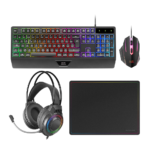 Conjunto Teclado + Rato + Headset + Tapete mcp-124 Mars Gaming Preto