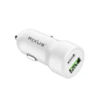Transformador Rixus RXCC16S Super Fast Car Adapter Dual Port (PD+QC 3.0)